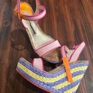Sophia Webster colorful wedge sandals